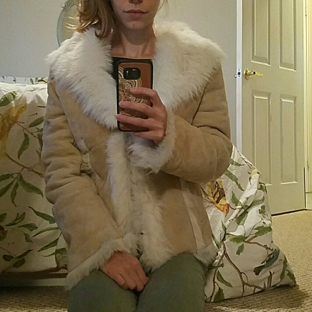 Natural Fur Coat in nude